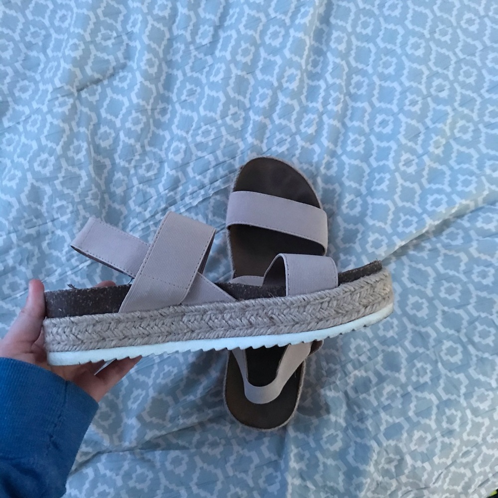 Pink platform sandals
